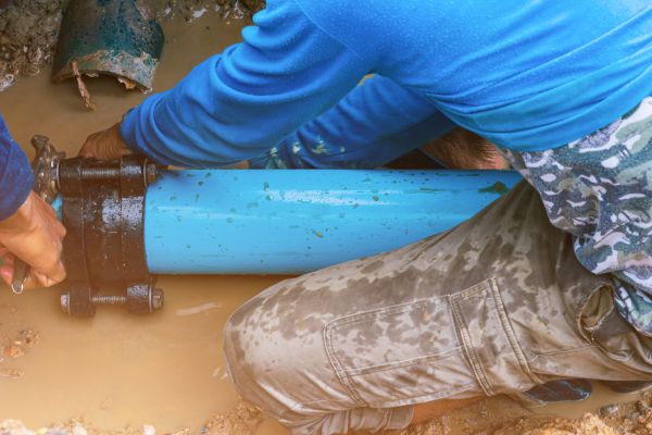 Underground Water Line Repair in Monroe Township